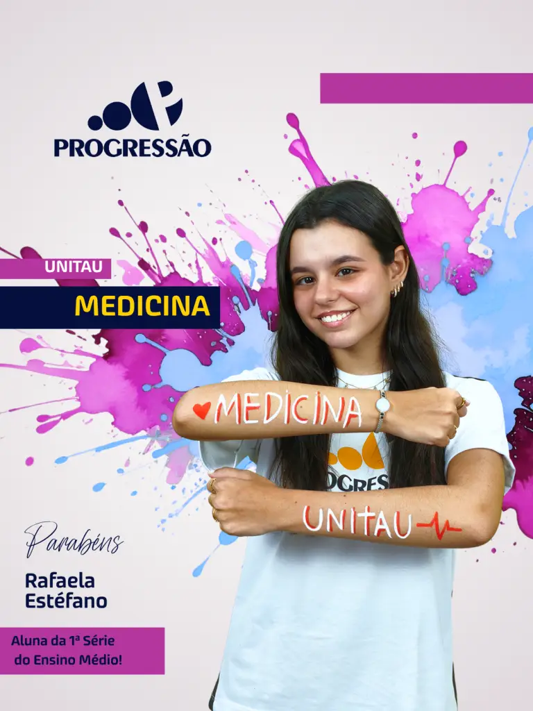 Rafaela Estéfano aprovada em Medicina na Unitau.