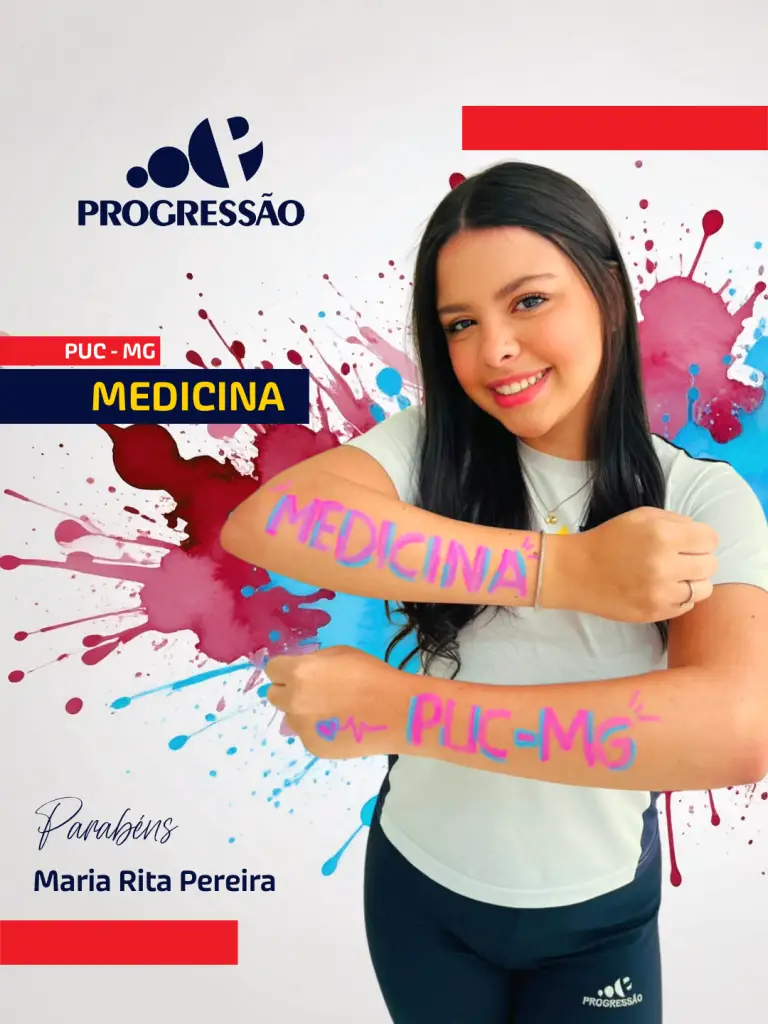 Maria Rita Pereira aprovada em Medicina na PUC -MG.